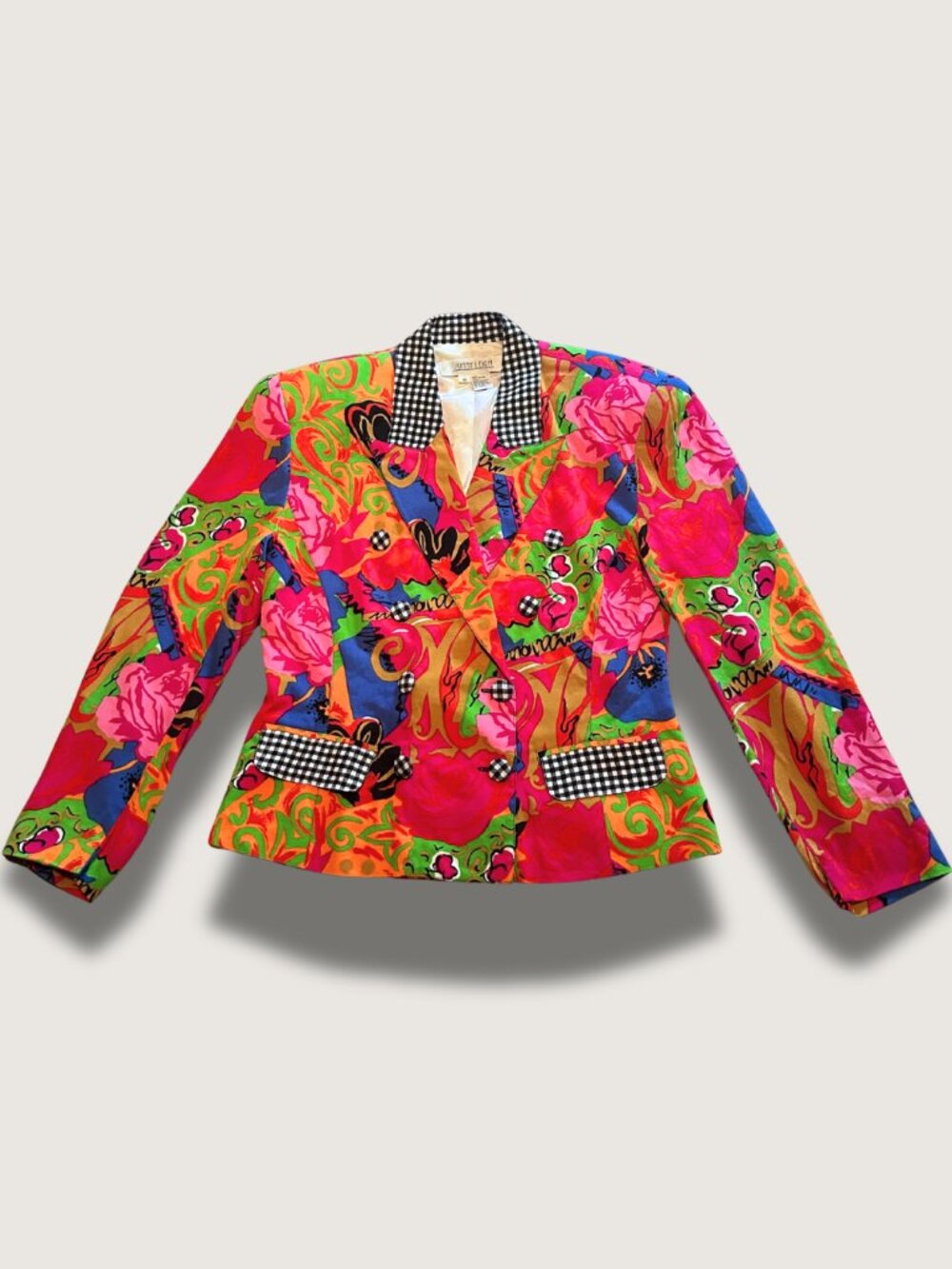 Vintage Sunny Leigh - Vibrant Blazer (With Shoulder Pads)